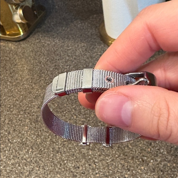 Hermes silver Upcycled Mesh Bracelet - Picture 4 of 9